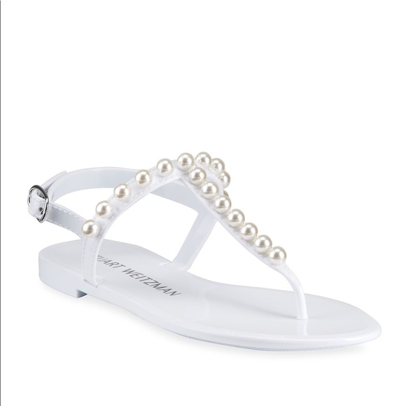 goldie pearly stud jelly sandals